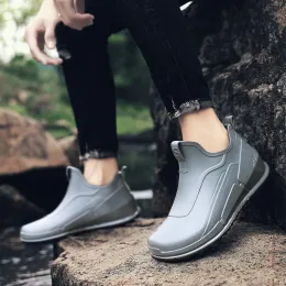 Angelschuhe Männer 2023 Neue Outdoor-Leichtschuhe nicht rutschfeste Wanderschuhe Shaxi Fischerei Regenstiefel Langable wasserdichte Gummifischerschuhe