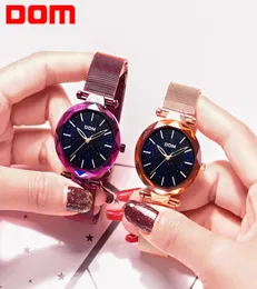 DOM Brand Luxury Women Quartz Watches Minimalism Fashion Casual Female Wristwatch Waterproof Gold Steel Reloj Mujer G1244GK1M7320718