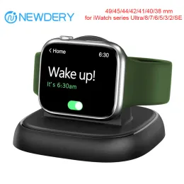 Chargers Newdery Magnetic Charger Stand для Apple Watch Portable Watch Charge Wireless Station для Iwatch Series 8/7/6/5/3/2/2/SE