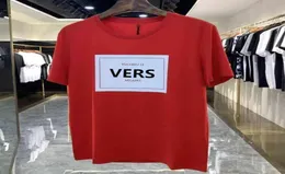 Verver Designer Herren T -Shirt Klassiker Buchstaben kurzschlärmst