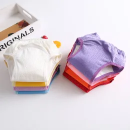 Calças 5pcs Novos calças de treinamento de malha Treinamento de banheiros calças impermeabilizadas calças de fraldas bebês fraldas fraldas fraldas à prova de vazamento
