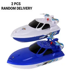 2pcs elektrisches Boot Speedboat Badespielzeug Wubwasserspiel Spielzeug für Kinder Kinder Baby Montessori Bildungsgeschenk Tropfen 40 2018125516