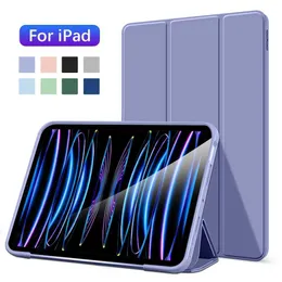 Tablet PC Cases Bags Case For Ipad Pro 11 4th 12.9 2022 6th Mini 6 Funda Air 5 4 3 2 1 9 9th 10 10th Generation 10.9 10.2 9.7 2021 Cover Accessories 240411