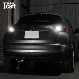 Tcart 2pcs T15 النسخ الاحتياطي للسيارة الضوئية LED الذيل عكس المصابيح Canbus Auto LED مصابيح عكسية بيضاء لنيسان Juke F15 2011 2014 2015