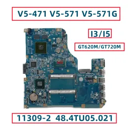 Moderkort 113092 48.4TU05.021 för Acer Aspire V5471 V5471G V5571 V5571G Laptop Motherboard med i3 i5 CPU GT620M GT710M 2GB