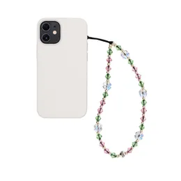 KPOP Telefon Charme Rhomboid Kristallperlen Kette für Mobiltelefongurt Telefon Lanyard Schmuck Großhandelspreis