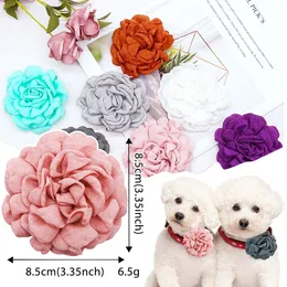 30/50PCS Big Flower Pet Collar Accessories Dogs Mix Color Bowtie for Small Dogs Grooming Movable Dog Collar Bowties Pet Supplies