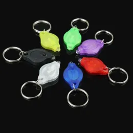 200pcs viel Party liefert leichte 20000mcd LED Taschenlampe weiße Torchschlüsselketten Ring Keyrings ZZ