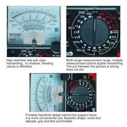 AC/DC 1000V Analog Multimeter Digital Volt-Ammeter Analog Multimetro Resistor Tester Electrician Multimeters Voltage Tester 10A