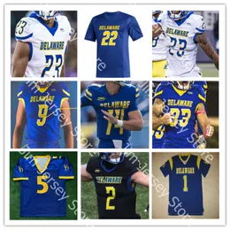 Delaware Blue Hens College Football Jersey Ryan Oconnor Zach Marcus Marcus Yarns Kyron Cumby Jourdan Townsend Chandler Harvin Tyron Herring Chase McGowan Taylor 4x