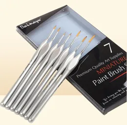 7st Premium Quality Miniature Hook Line Pen Fine Watercolor Paint Borste Set för att rita Gouache Oil Målningsborste Art Supplies 21532589