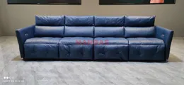 Manbas Dual Motor Power Recliners Multifuncional Sofá Conjunto de Seltos Reclináveis de Reclinação Italiana Sofás de couro genuíno sofá teatro