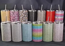 20 uncji 600 ml biżuteria kubka słoma kubek rhinestone butelka Sippy Cup szklanka podróżna 188 Odkurzacz stali nierdzewnej Izolowany 6214155