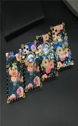 iPhone 14Promax 용 고급 반짝이는 사각 케이스 14 Promax 14 13 12 11 Pro Max Holder Cover Flower Case Case Phone XS Max XR 14Plus Coque with L3459570