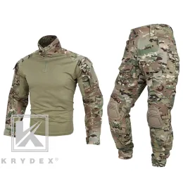 바지 Krydex G3 전투 유니폼 세트 군용 에어 소프트 사냥 촬영 촬영 멀티 캠 CP 스타일 전술 BDU 위장 셔츠 셔츠 바지 키트