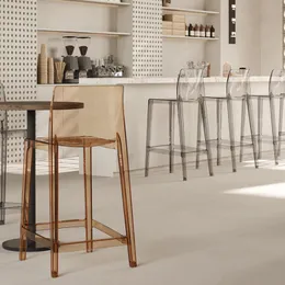 Sedie da bar acrilico trasparente Nordic Backresh Household Beans moderno sedie da bar moderno design sgabelli alti muebles articoli per la casa wz50bc