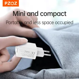 PZOZ 38W USB Type C 충전기 iPhone 15 14 13 11 Pro Max Plus PD 20W QC 3.0 전화 퀵 충전 듀얼 이동 플러그