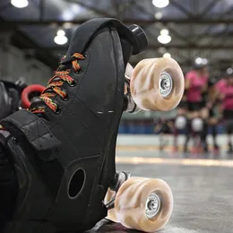 쿼드 스케이트 휠 82A 58*32mm 포함 베어링 ABEC-5 PU 쿼드 롤러 스케이트 야외 및 실내 액세서리 여성 신발 없음 LED