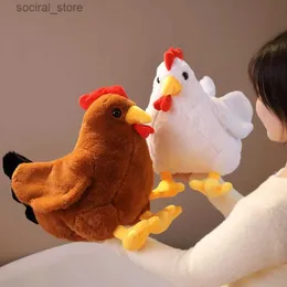 Fyllda plyschdjur Hot 30/40 cm Simulering Kuk Plush Toys Stuffed Soft Chicken Dolls Animal Poultry Pillow Funny Home Cushion Decor Birthday Present L411