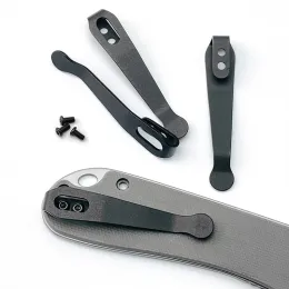 1pc titanlegering vikning kniv djupt bärande klipp med skruvar fickklämma för civivi c907 vi knivar diy gör tillbehör