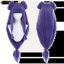 أزياء أنيمي شامبو شامبو wig anime ranma 1/2 cosplay wig ranma nibun-no-ichi purple long long hair hair hair caps + wig cap 240411