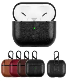 PU Leather Cases Protector Hard Earphone for Apple Airpods 1 2 3 Pro Wireless Severset Sleeve Designer مع Hook Happho4284277