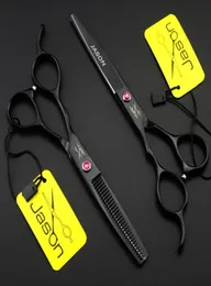 329 왼손 6039039 175cm 브랜드 Jason 최고급 미용 가위 440C 전문 절단 가위가 얇아지는 Shears2733938