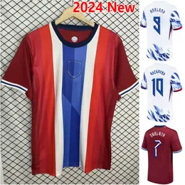 Gracz fanów 2024 2025 koszulka piłkarska 24 25 Drużyna narodowa Haaland Strand Larsen Home Away Berg Nusa Bobb Vetlesen Football Shirt Men Kids Mundurs