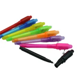 2 I 1 Magic Luminous Light Pen UV Skrivande Invisible Ink Pen Kid Toy Creative Stationery School Office Ritning Ink Pen