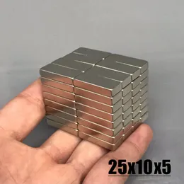 5/10/20/50PCS Neodymium Material 25x10x5mm NDFEB N35 Magnets 25*10*5 mm كتلة مغناطيسية مغناطيسية مغناطيسية