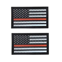 Laserschnitt uns IR Reflective Tactical Badge Reflective Sticker Badge Stars and Stripes Militärpatches für Kleidung Magic Patch