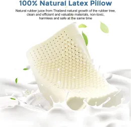 Dreamreal Natural Latex Pillow Remedial Pescoço Proteja Vértebras Cuidados de Saúde Almofada Ortopédica 40*60 30*50 Almofadas de massagem