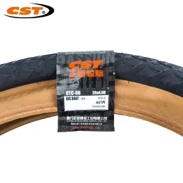 CST Büyük Tekne 26 inç 100-559 26x4.00 Kahverengi Kenar Kablolu Lastik 60TPI MTB Bisiklet Bisiklet Bisiklet Lastik Yağ Kar Bisikleti CTC-06 Bisiklet Parçaları