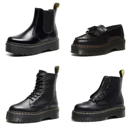 Qualitätsschuh -Frauen -Designer Martin Boots Winter Frauen Schwarz Leder Bottes Klassische Damen -Herren Marten -Ladungstrainer High Top Sneakers