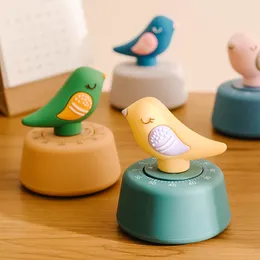 Cute Bird Home Rotating Countdown Clock Bottom Non-slip Kitchen Cooking Reminder Student Alarm Clock Time Management Timer Tool