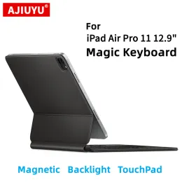Tastaturen Magic Tastatur für iPad Pro 2022 12,9 "2021 2020 2018 Pro 11 Air 5 4 10.9 Tablet Magnetic Backlight Smart Keyboard Cover Hülle