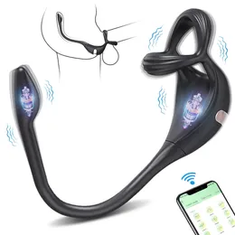 Vibrerande rumpa plugg för män nybörjare app anal plug prostate massager perineum stimulator manlig onanator sex leksak för män 240401