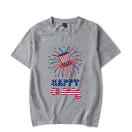 Mutlu Dört Temmuz Tişörtleri Bağımsızlık Günü Tee Shirt Vatansever Eşleşen Aile Kıyafetleri Amerikan Bayrağı Sevimli Ailesi Tops