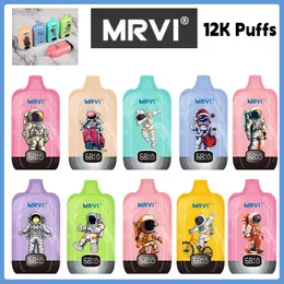 VAPER MRVI Explorer Puff 12K VAPER DESECHABLE 650MAH Batterie Smart Screen Display 22ml Bananenpomegranat gegen Razz Bar Vapsolo Puffs VAPER 15K