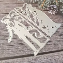 Il taglio del pizzo fai -da -te muore modello di stencil in goffi per scrapbooking di carta in rilievo che produce cinque foglie fiori