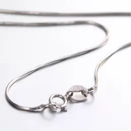 Whole Sale6Sizes Available Real 925 Sterling Silver Necklacesスリムシンチェーンネックレス女性チェーンキッズジュエリー14-32 "Colier7473534