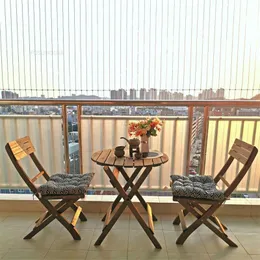 Современная садовая мебель наборы сплошного деревянного обеденного стола и стулья Портативная открытая терраса на открытом воздухе