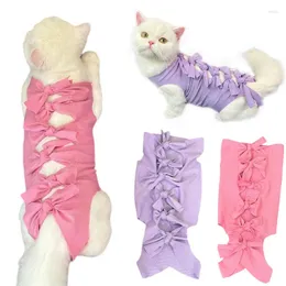 Kostiumy dla kota Suibs dla małych psów koty sterylizacja kombinezonu oddychającego oddychające kamizelka kociak kombinezonu akesorios para perros