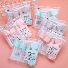 Storage Bottles Travel Makeup Empty Bottle Set 8-piece Multi Functional Split Spray Face Cream Box With Bag Outdoor