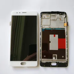 AMOLED / TFT 5.5 "ONEPLUS 3 3T 1+ 3 3T A3000 A3003 LCD 디스플레이 터치 스크린 디지타이저 어셈블리 / 프레임 / 배터리 커버 포함