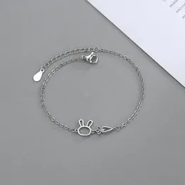 Charm Bracelets 15 3cm Trendy Silver Color Carrot Cute Animal Link Chain Bracelet For Woman Girl Fashion Jewelry Gift Dropship