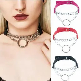 Chokers Gothic Black Spiked Punk Choker Kragen Spikes Nieten Nieten besetzt Chocker Halskette für Frauen Männer Bondage Cosplay Goth Je Dhgarden DHMVT