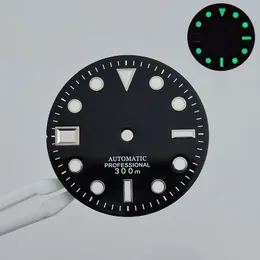 28.5mm Brass NH35/NH36 Automatic Movement Dial Nine-o'clock Calendar Watch Face C3 Luminous Watch Parts