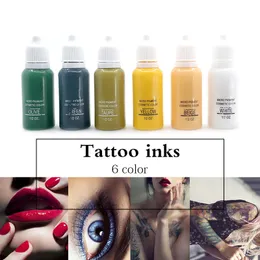 23 färger 15 ml tatuering bläckuppsättning mikroblading pigment permanenta smink ögonbrynen läppar naturliga grönsaksfärgämnen för tatueringsmaterial