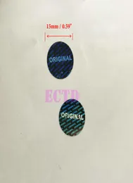 1000pcs Laser Hologram ORIGINAL Sticker 15mm Round Security Tamper Evident Warranty Antifake Stickers9554728